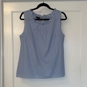 Talbots Blue Striped Sleeveless Top